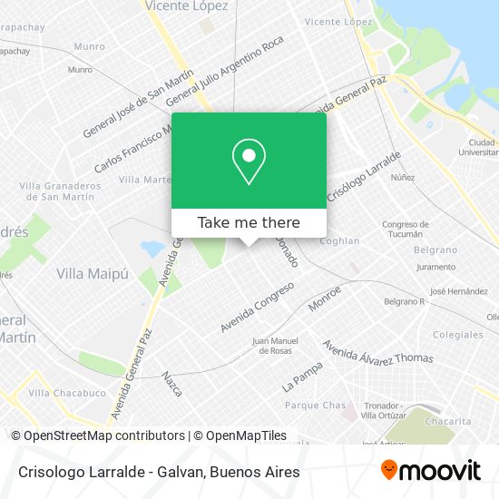 Crisologo Larralde - Galvan map