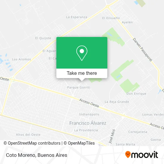 Coto Moreno map