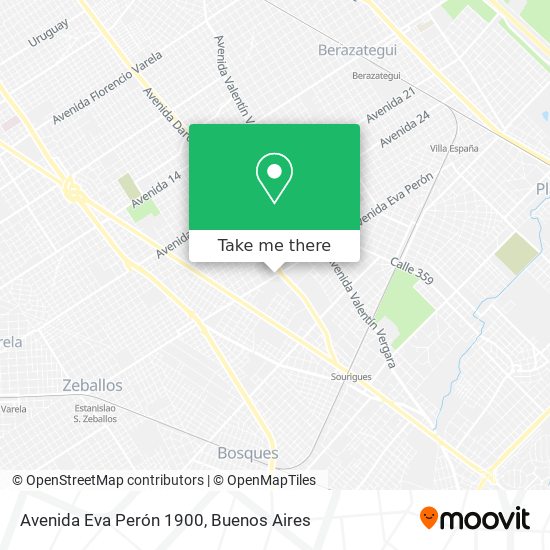 Avenida Eva Perón 1900 map