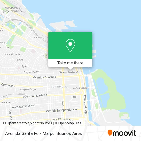 Avenida Santa Fe / Maipú map