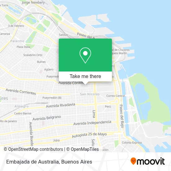 Embajada de Australia map