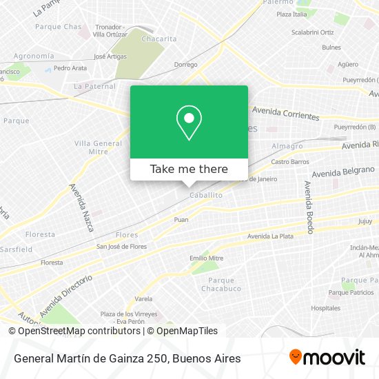 Mapa de General Martín de Gainza 250