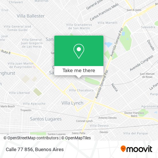 Calle 77 856 map