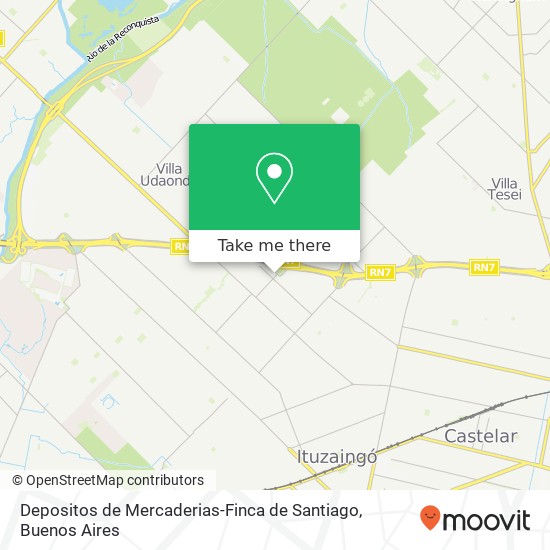 Mapa de Depositos de Mercaderias-Finca de Santiago