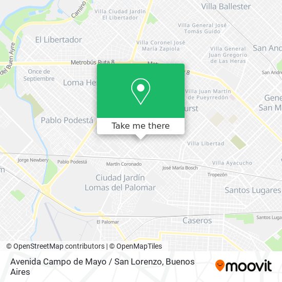 Avenida Campo de Mayo / San Lorenzo map
