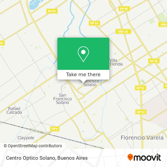 Centro Optico Solano map