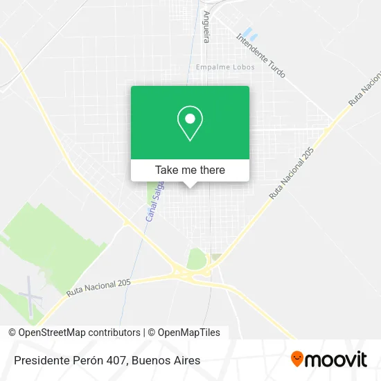 Mapa de Presidente Perón 407