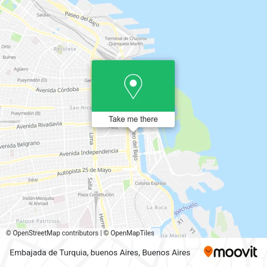 Embajada de Turquia, buenos Aires map