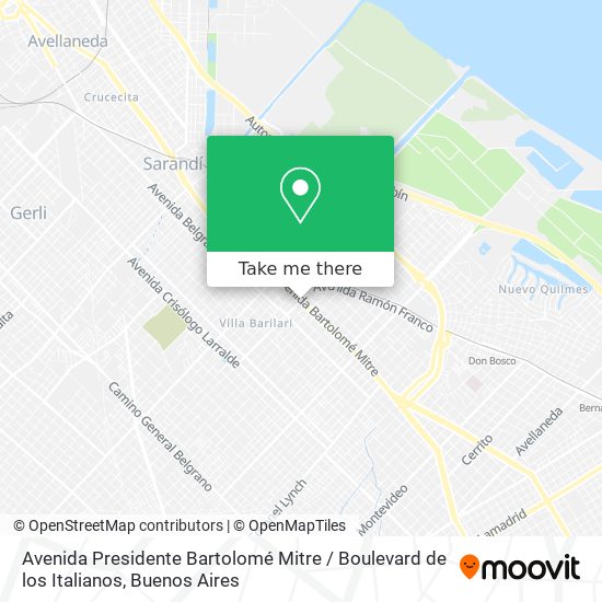 Avenida Presidente Bartolomé Mitre / Boulevard de los Italianos map