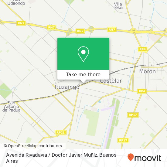 Avenida Rivadavia / Doctor Javier Muñíz map