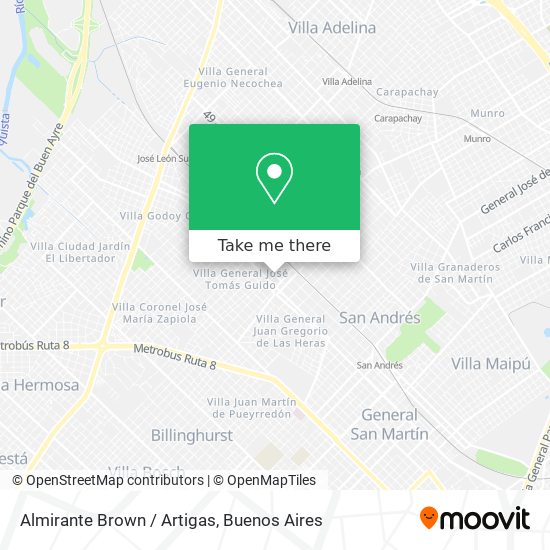 Almirante Brown / Artigas map