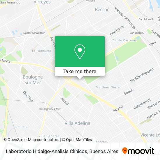Laboratorio Hidalgo-Análisis Clínicos map