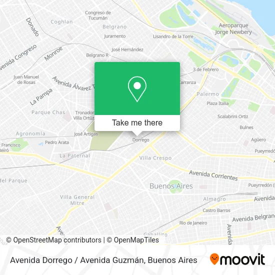 Mapa de Avenida Dorrego / Avenida Guzmán