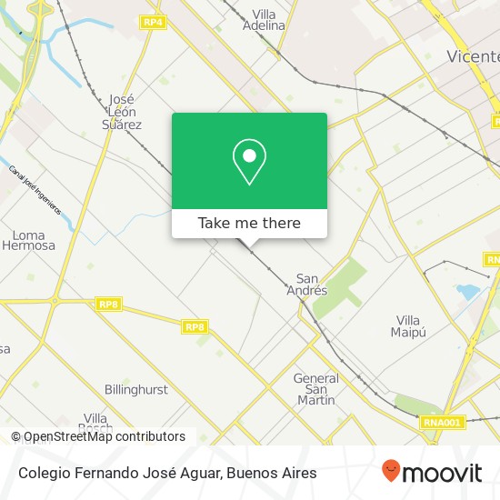 Mapa de Colegio Fernando José Aguar