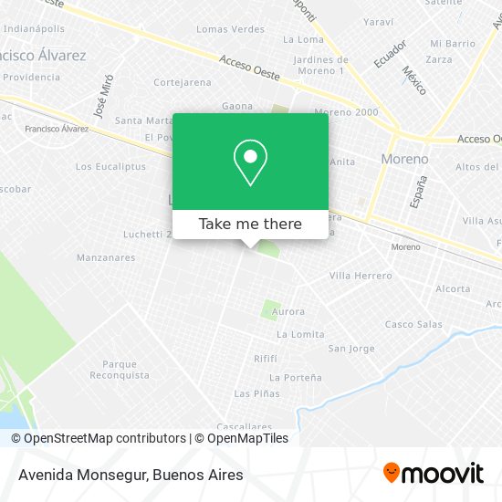 Avenida Monsegur map