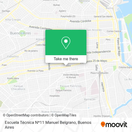Mapa de Escuela Técnica N*11 Manuel Belgrano
