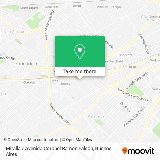 Mapa de Miralla / Avenida Coronel Ramón Falcón