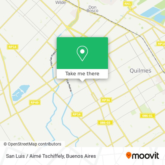San Luis / Aimé Tschiffely map