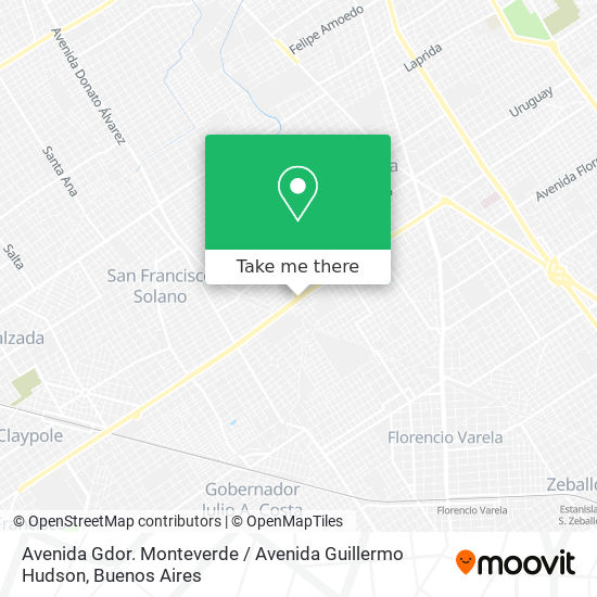 Avenida Gdor. Monteverde / Avenida Guillermo Hudson map
