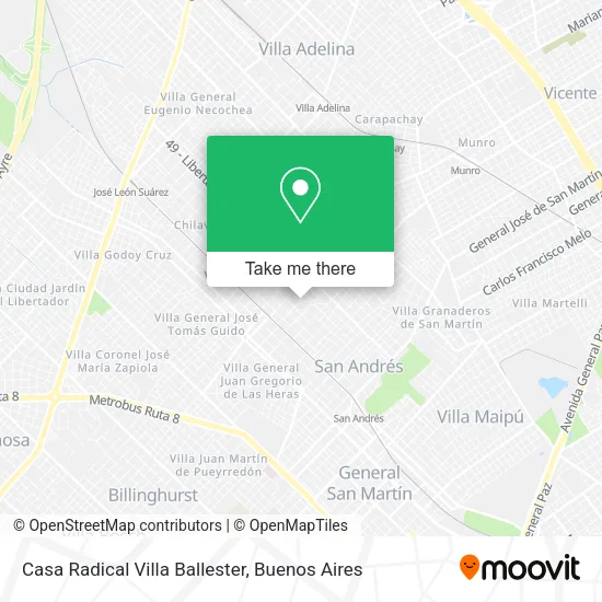 Mapa de Casa Radical Villa Ballester