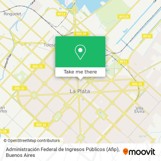 Mapa de Administración Federal de Ingresos Públicos (Afip)