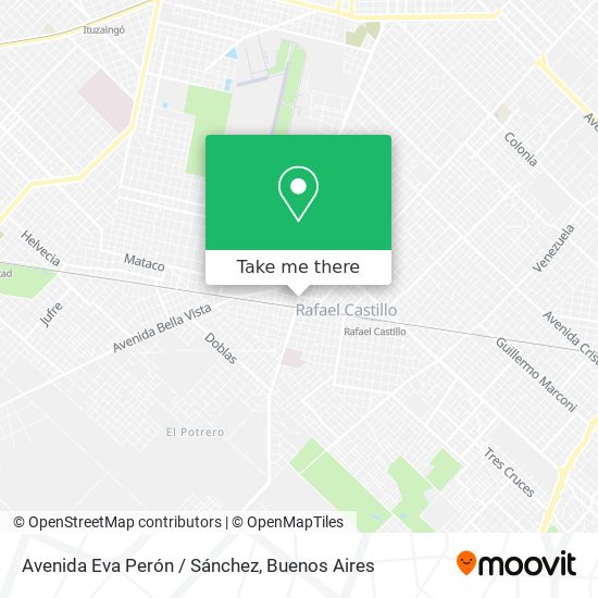 Avenida Eva Perón / Sánchez map