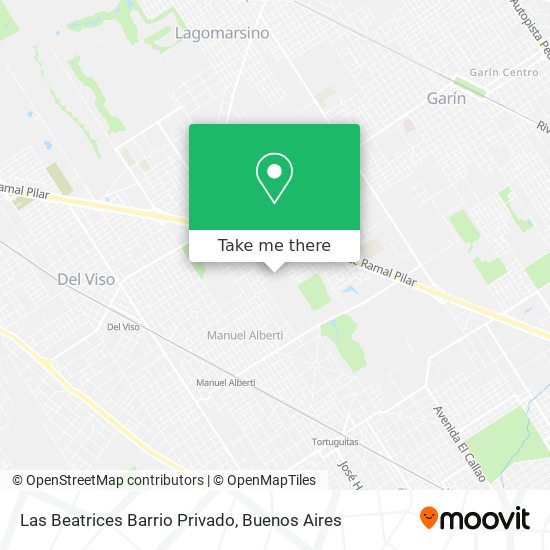 Las Beatrices Barrio Privado map