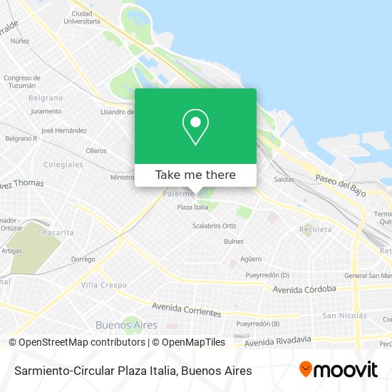 Sarmiento-Circular Plaza Italia map