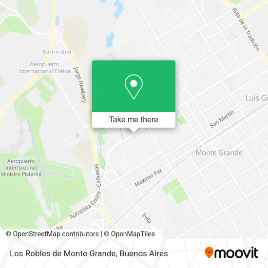 Mapa de Los Robles de Monte Grande