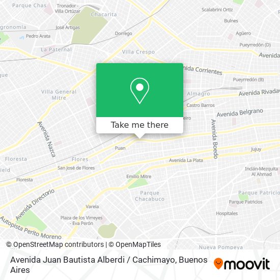 Avenida Juan Bautista Alberdi / Cachimayo map