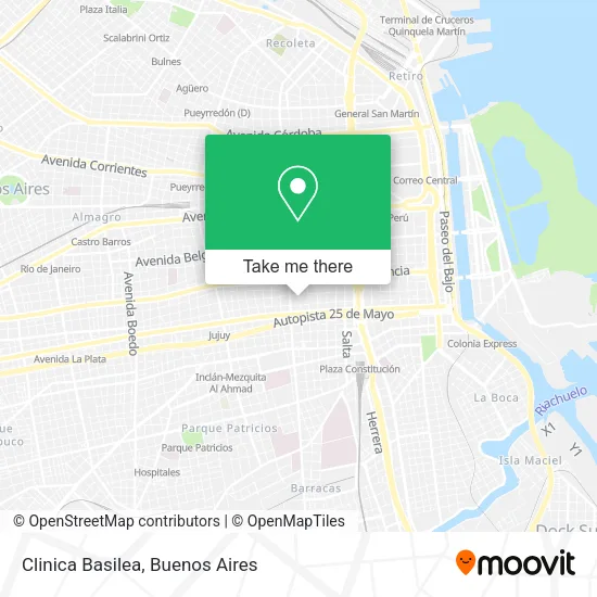 Mapa de Clinica Basilea
