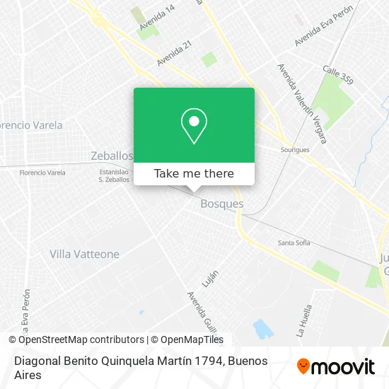 Mapa de Diagonal Benito Quinquela Martín 1794