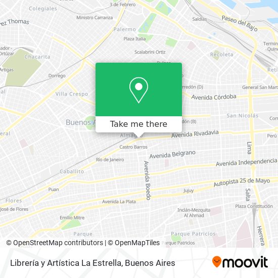 Mapa de Librería y Artística La Estrella