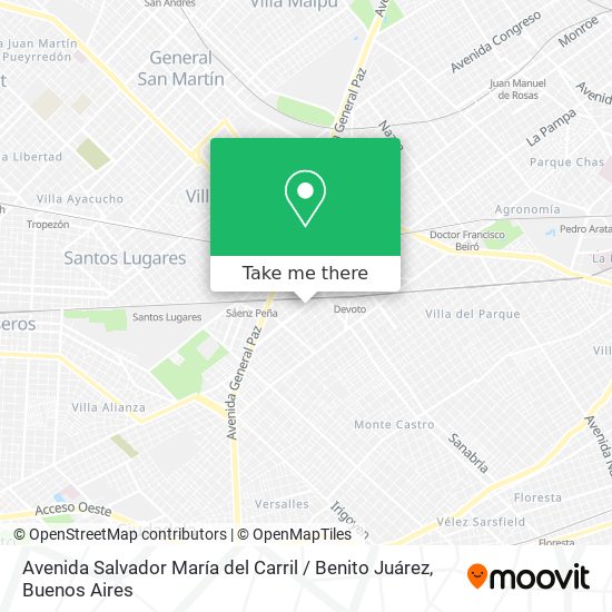 Avenida Salvador María del Carril / Benito Juárez map