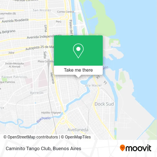 Mapa de Caminito Tango Club