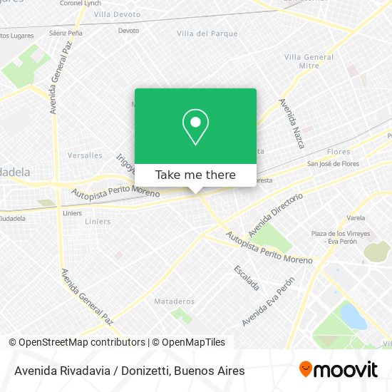 Mapa de Avenida Rivadavia / Donizetti