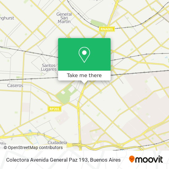 Colectora Avenida General Paz 193 map