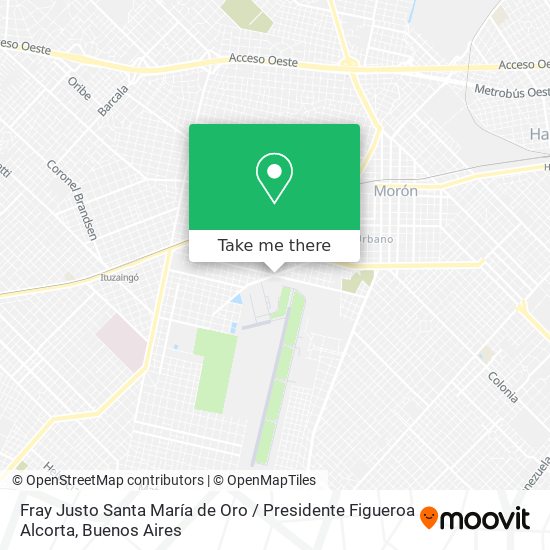 Fray Justo Santa María de Oro / Presidente Figueroa Alcorta map