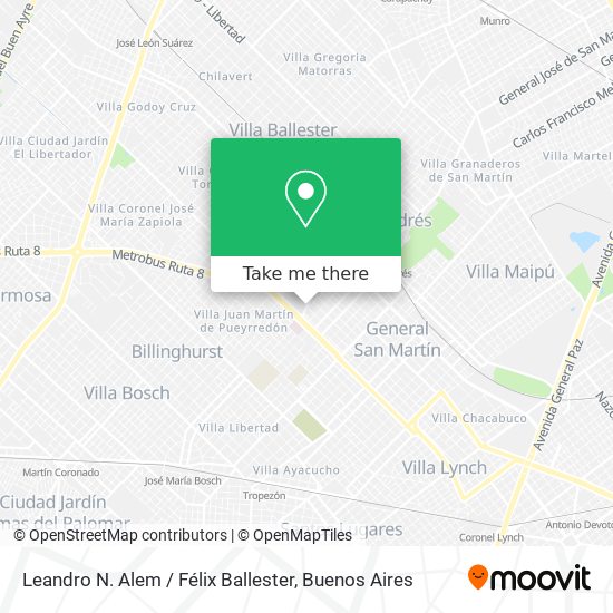 Leandro N. Alem / Félix Ballester map