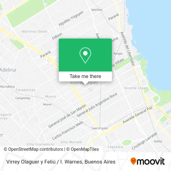 Mapa de Virrey Olaguer y Feliú / I. Warnes