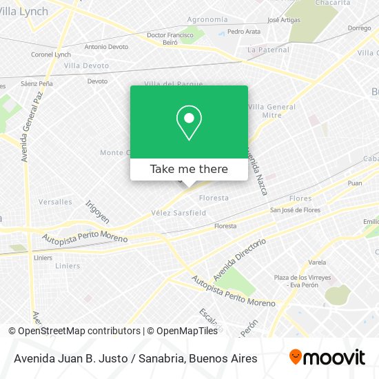 Avenida Juan B. Justo / Sanabria map