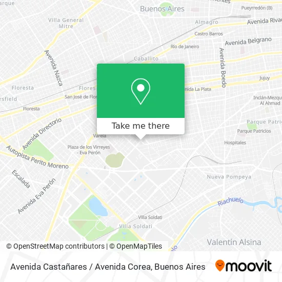 Mapa de Avenida Castañares / Avenida Corea