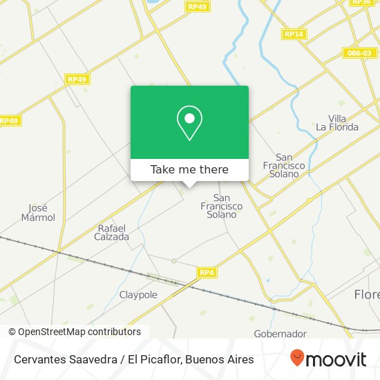 Cervantes Saavedra / El Picaflor map