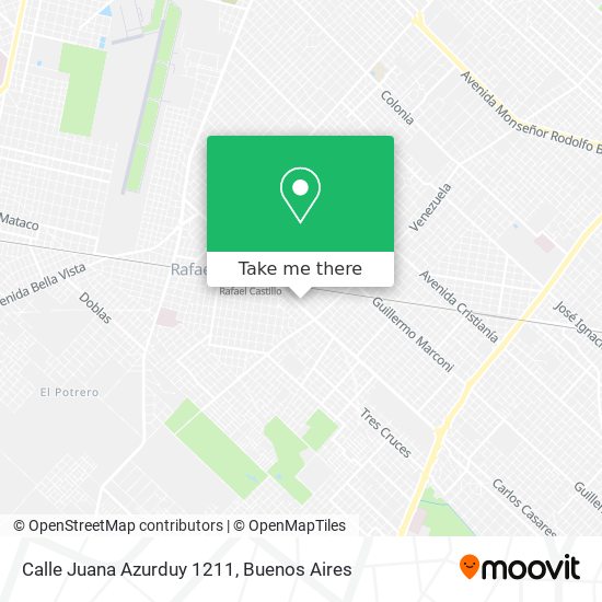 Mapa de Calle Juana Azurduy 1211