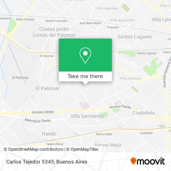 Carlos Tejedor 5345 map