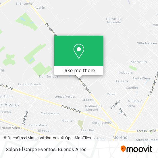 Mapa de Salon El Carpe Eventos