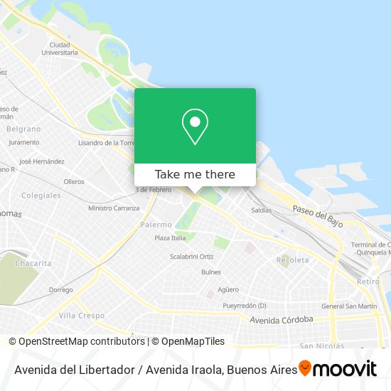 Mapa de Avenida del Libertador / Avenida Iraola