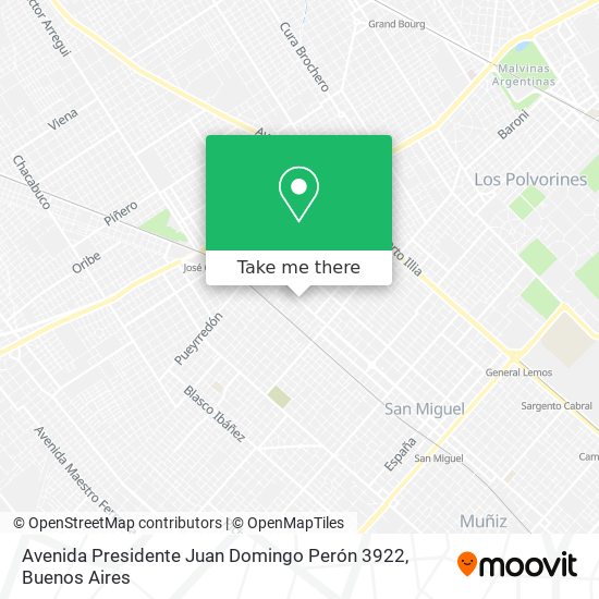 Mapa de Avenida Presidente Juan Domingo Perón 3922