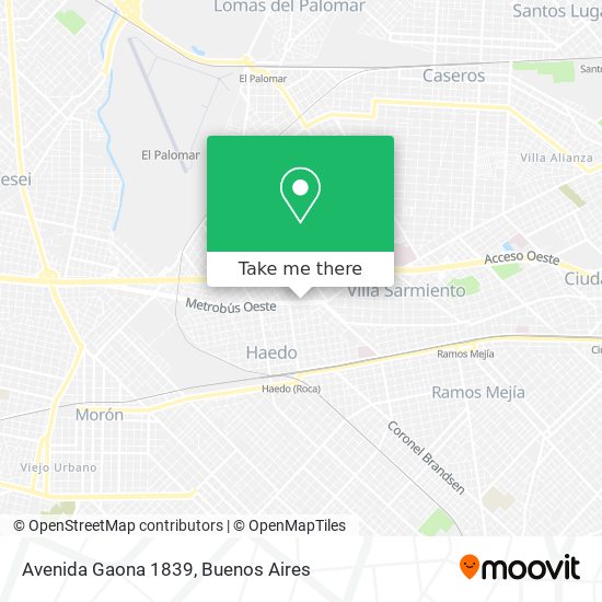 Avenida Gaona 1839 map