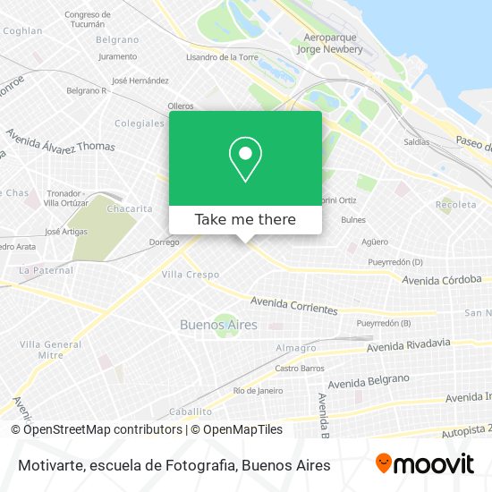 Mapa de Motivarte, escuela de Fotografia